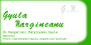 gyula margineanu business card